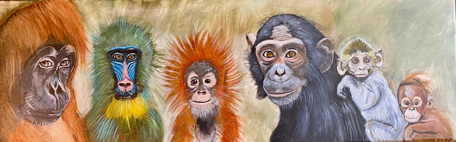 Monkey Soul Muriel Ho Paintings Original painting for sale