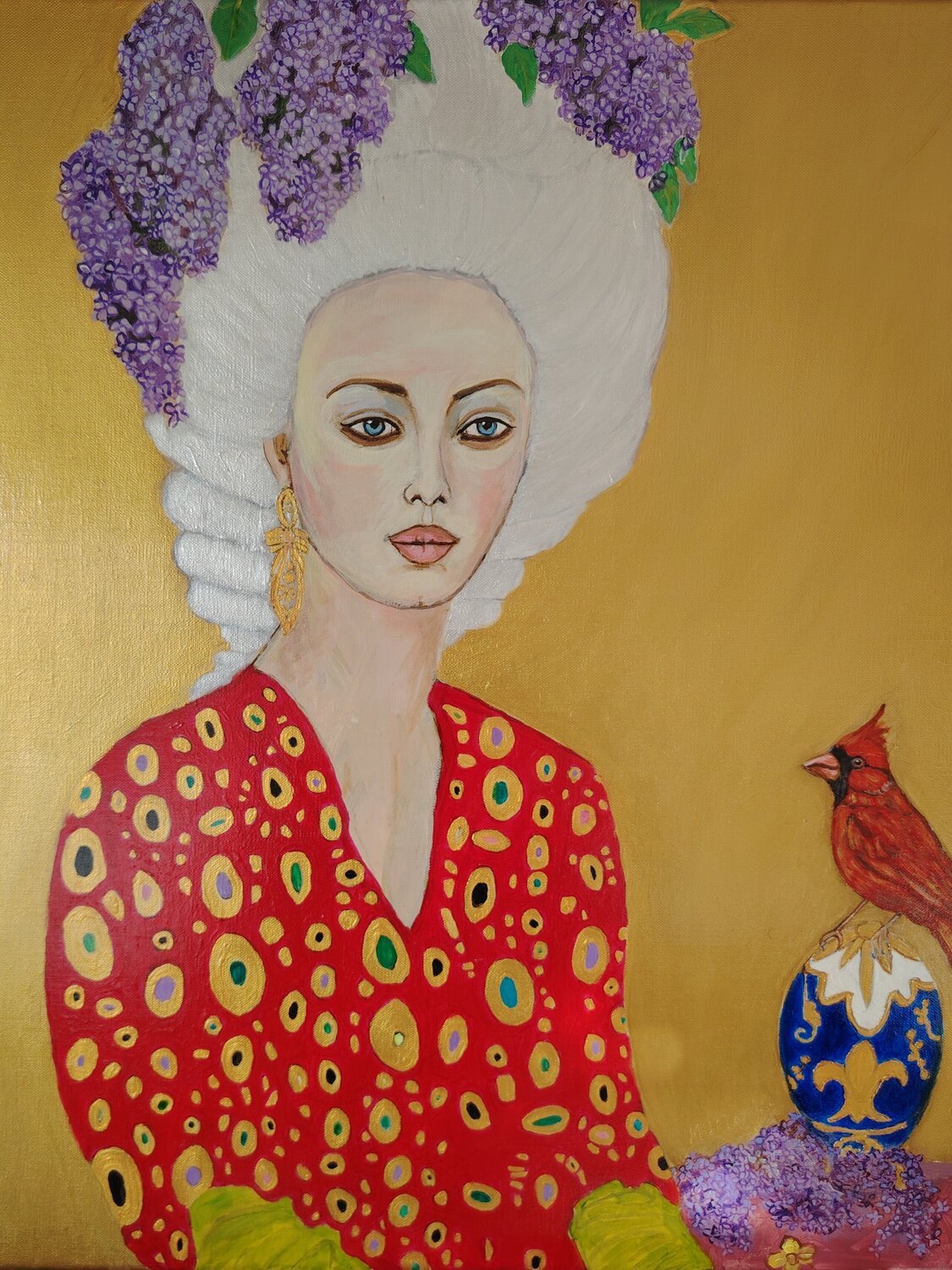 Marie Antoinette aux lilas Muriel Ho Paintings Original painting for sale