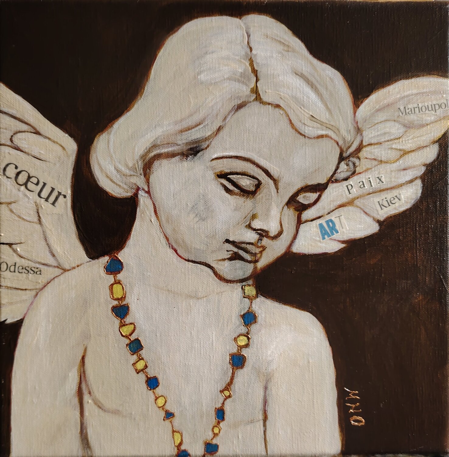 L'ange de la Paix Muriel Ho Paintings Original painting for sale