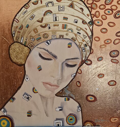 W klimacie p. Klimta XV by Ewa Nowiszewska, Painting for Sale on Select