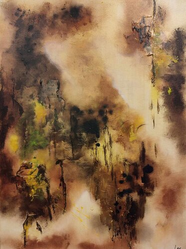 Brume dorée by Julien Abstrait, Painting for Sale on Select