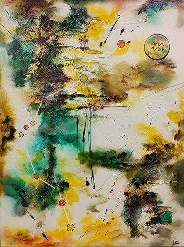 Aquarius 1 by Julien Abstrait, Painting for Sale on Select