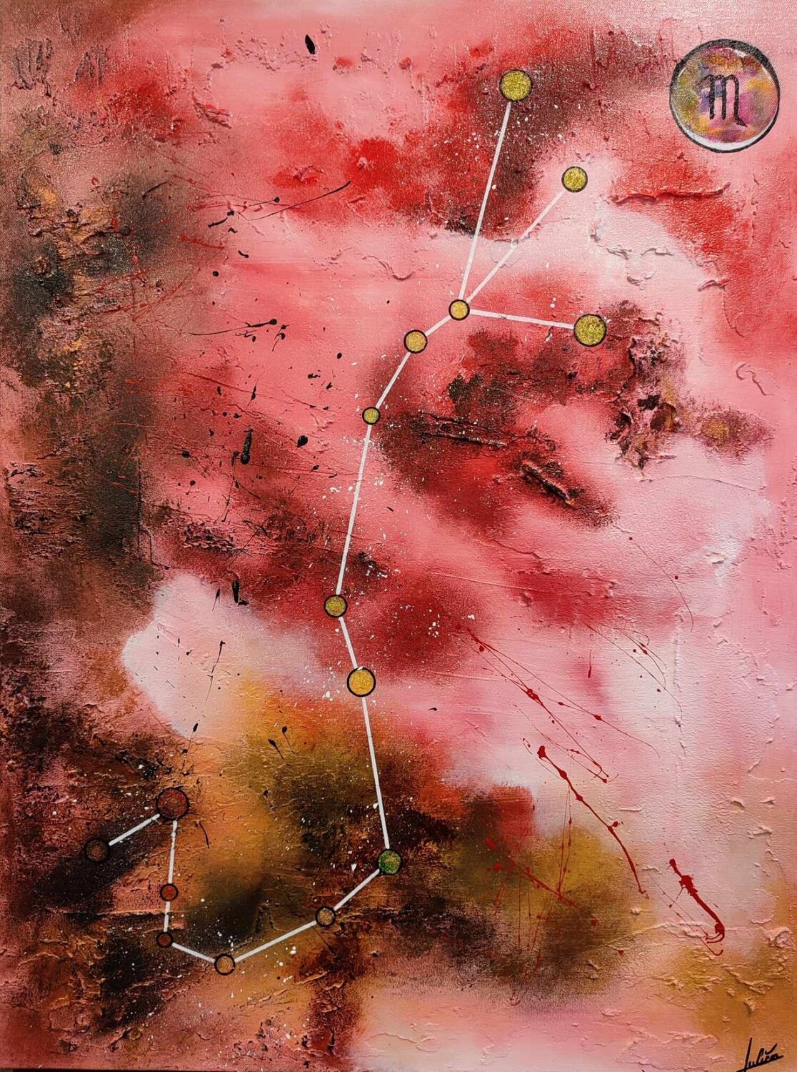 Scorpio 1 Julien Abstrait Original painting for sale