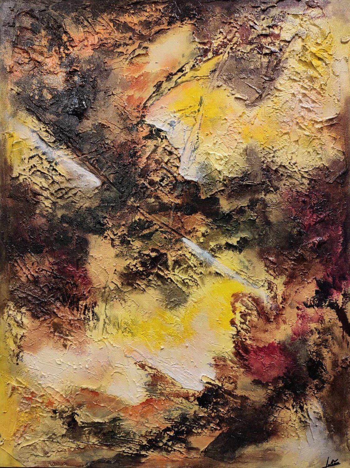 Roc Julien Abstrait Original painting for sale