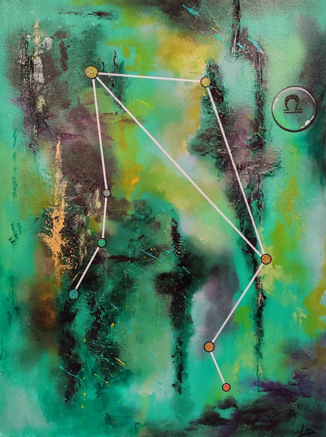 Libra 1 Julien Abstrait Original painting for sale