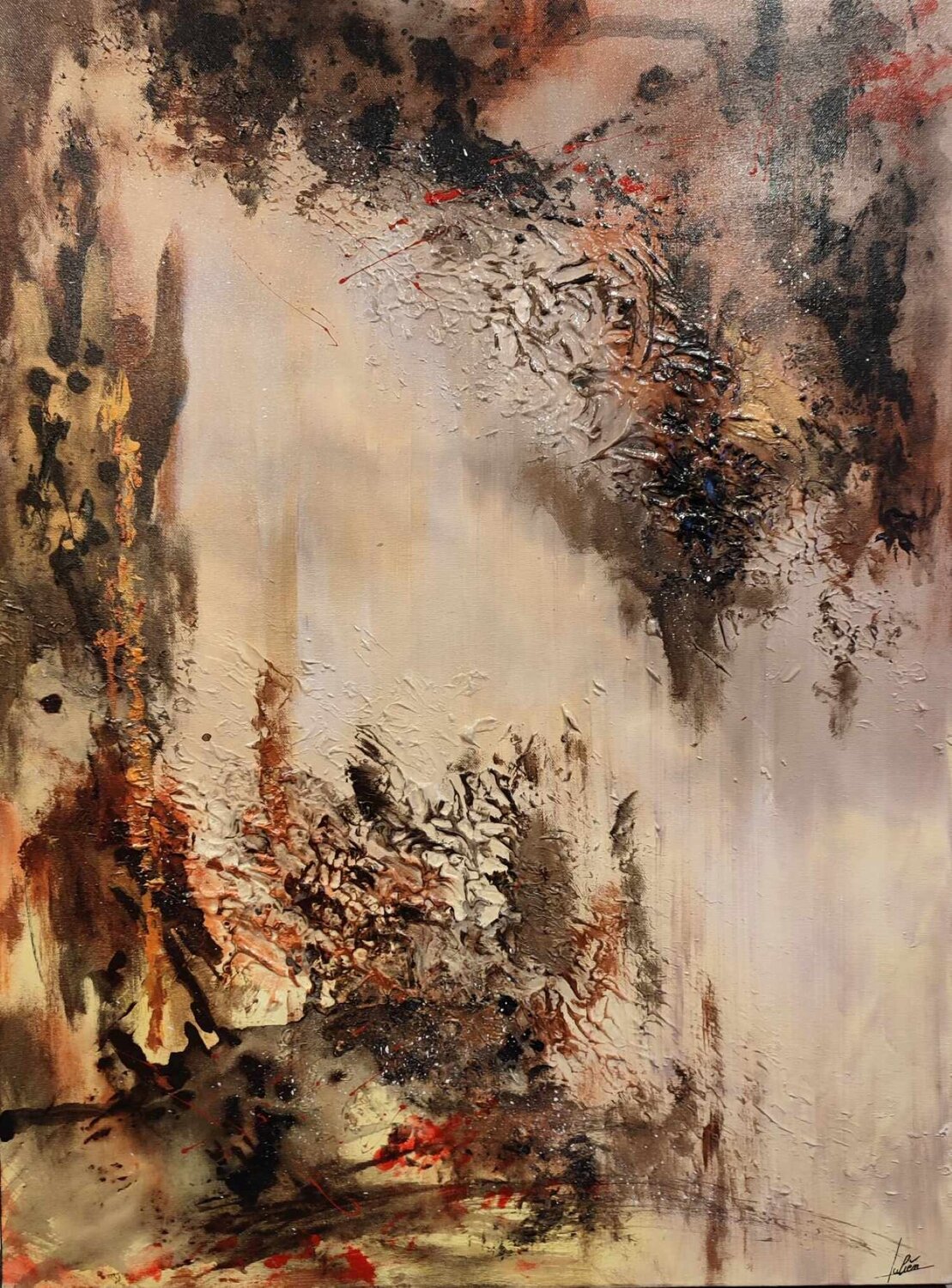 Alpha Julien Abstrait Original painting for sale