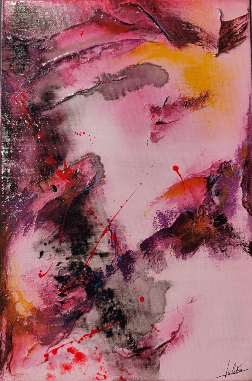 Floraison Julien Abstrait Original painting for sale