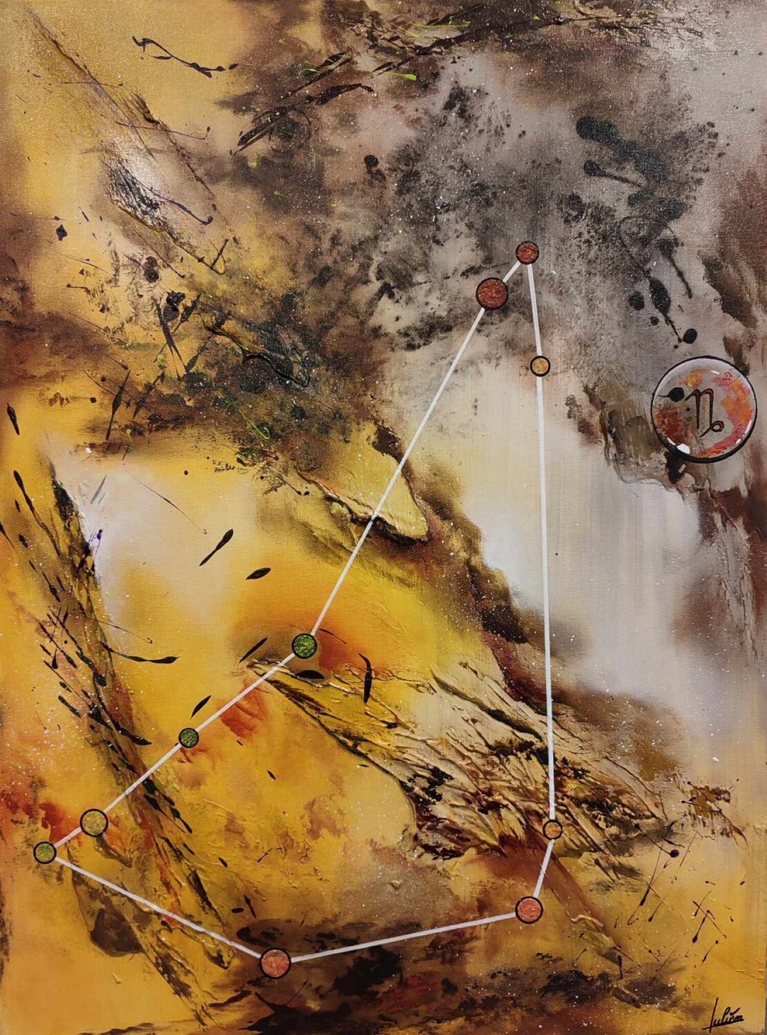 Capricorn 1 Julien Abstrait Original painting for sale