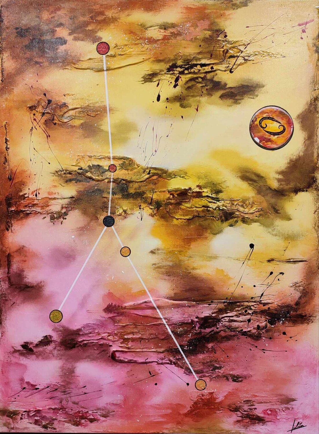 Cancer 1 Julien Abstrait Original painting for sale