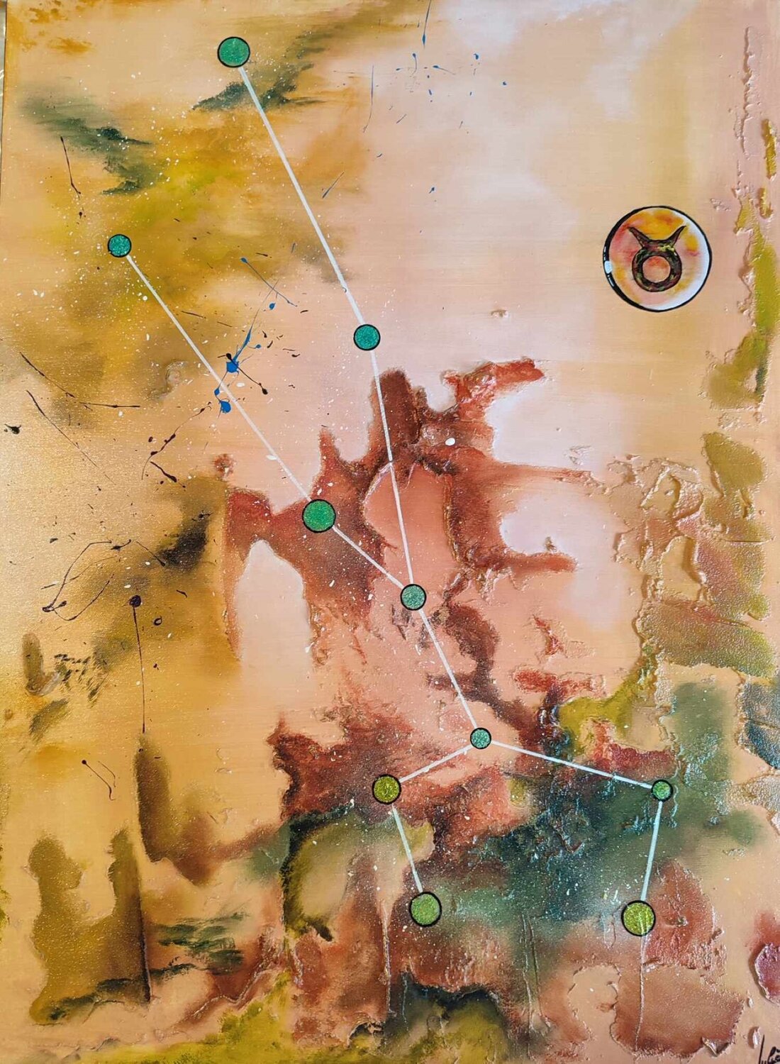 Taurus 1 Julien Abstrait Original painting for sale