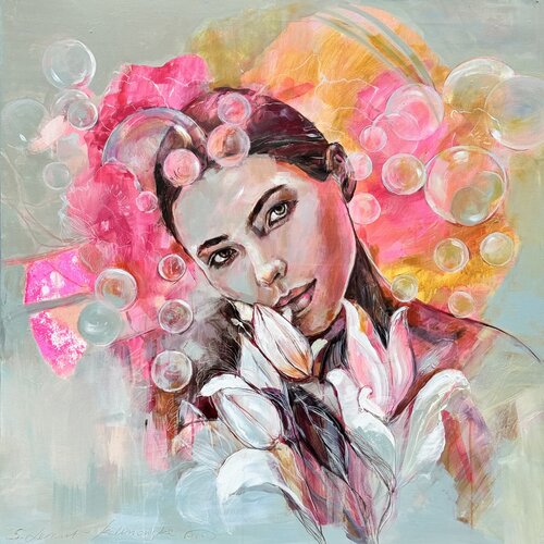 „KOCHAŁEŚ MNIE, ZANIM MNIE ZOBACZYŁEŚ... " by Sylwia Kalinowska, Painting for Sale on Select