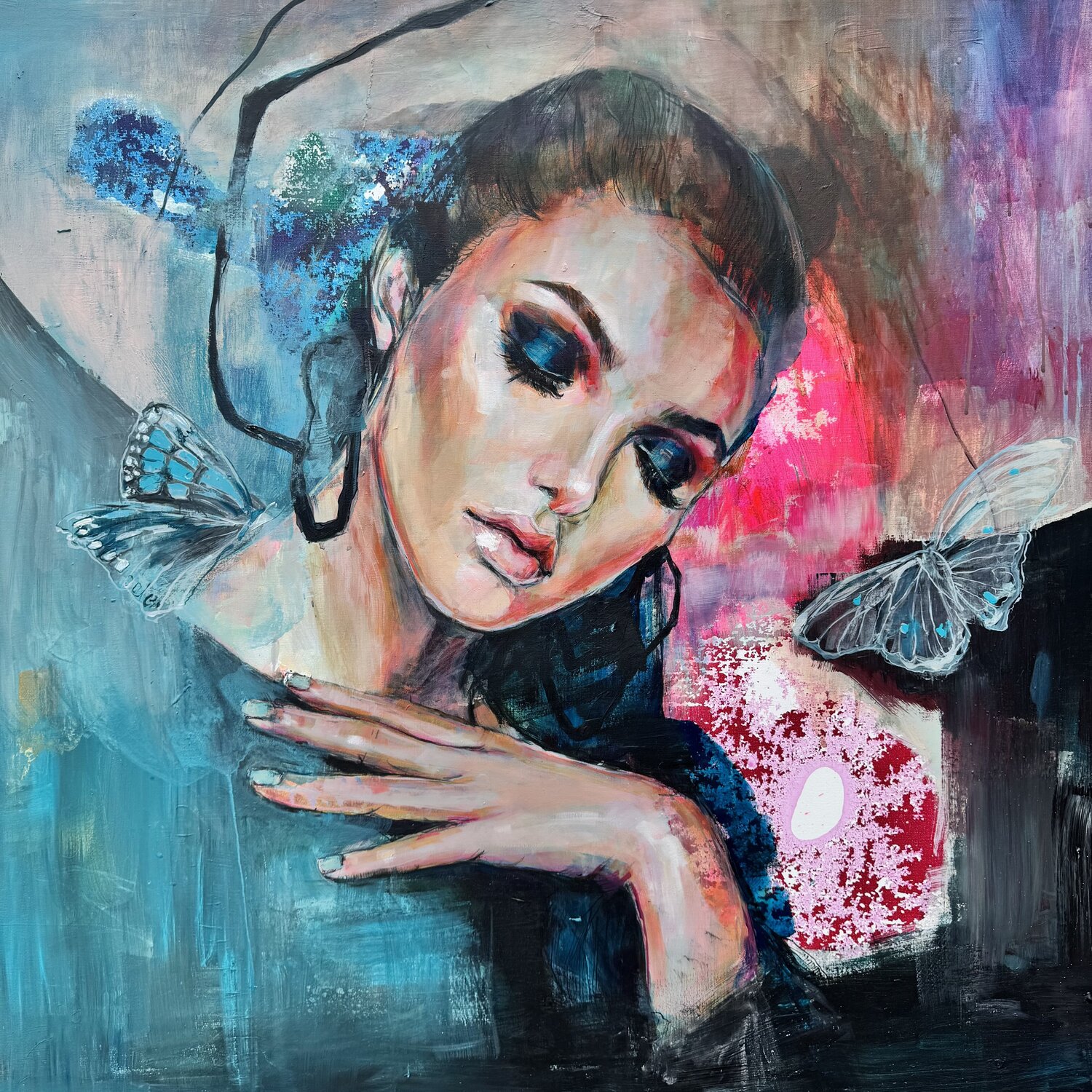 "FOLLOW YOUR INNER SPIRIT" Sylwia Kalinowska Original painting for sale