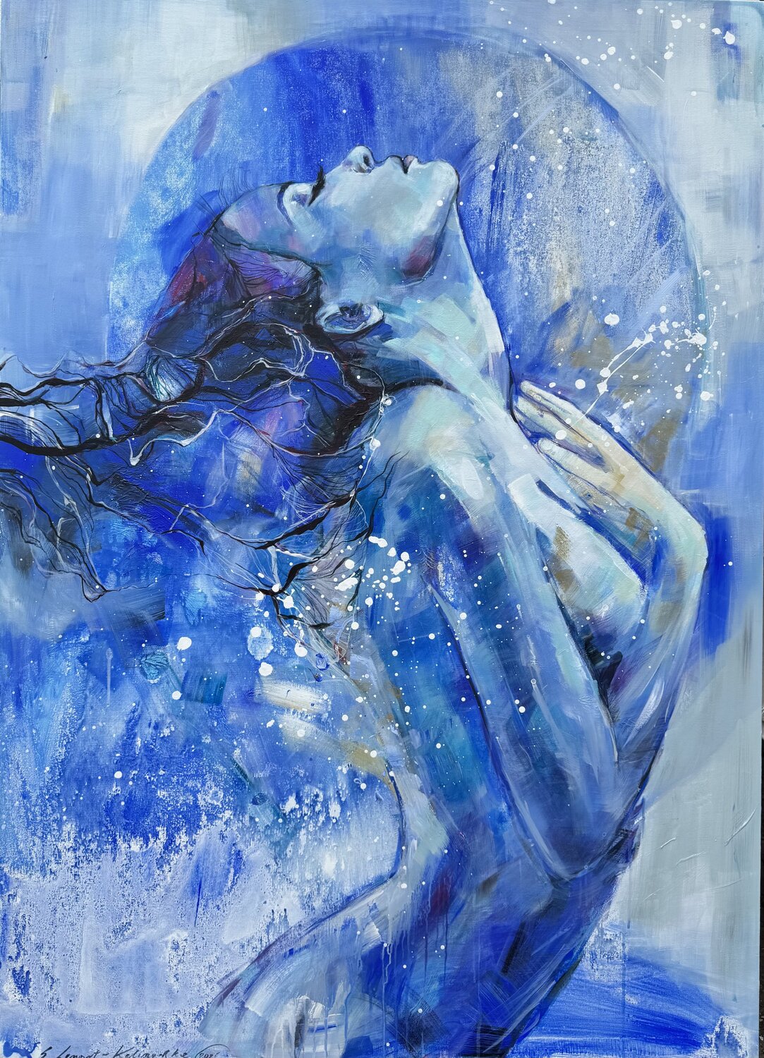 KSIĘŻYC Sylwia Kalinowska Original painting for sale