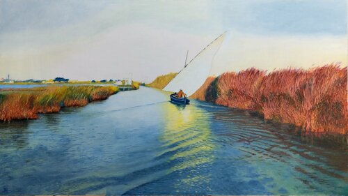 ACEQUIA DEL PUERTO DE CATARROJA by Joaquin Pardo, Painting for Sale on Select