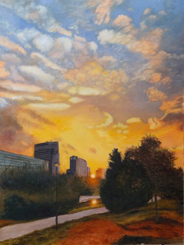 AMANECER EN EL JARDIN DEL TURIA by Joaquin Pardo, Painting for Sale on Select