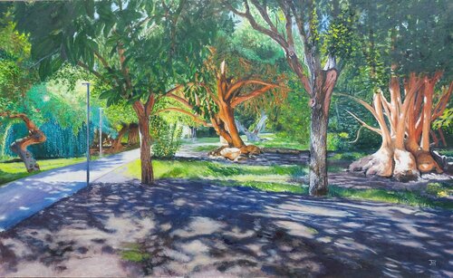 JARDIN DEL TURIA - CIUDADELA by Joaquin Pardo, Painting for Sale on Select