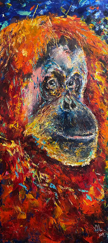 Orangutan by Volodymyr (Vladimir) Nezdiimynoha (Nezdiymynoga), Painting for Sale on Select