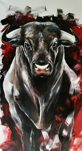 Bull by Volodymyr (Vladimir) Nezdiimynoha (Nezdiymynoga), Painting for Sale on Select