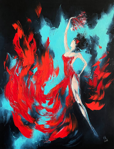 Flamenco by Volodymyr (Vladimir) Nezdiimynoha (Nezdiymynoga), Painting for Sale on Select