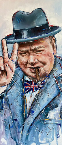 Churchill. Victory. by Volodymyr (Vladimir) Nezdiimynoha (Nezdiymynoga), Painting for Sale on Select