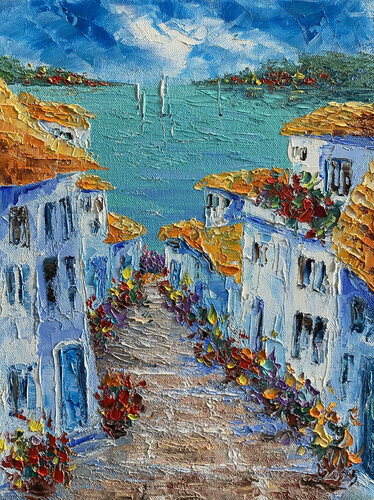 Greek landscape by Volodymyr (Vladimir) Nezdiimynoha (Nezdiymynoga), Painting for Sale on Select