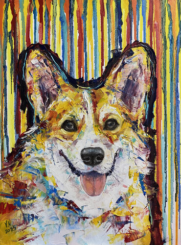 Welsh Corgi 2 by Volodymyr (Vladimir) Nezdiimynoha (Nezdiymynoga), Painting for Sale on Select
