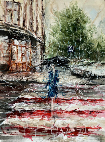 Summer rain in Odesa by Volodymyr (Vladimir) Nezdiimynoha (Nezdiymynoga), Painting for Sale on Select