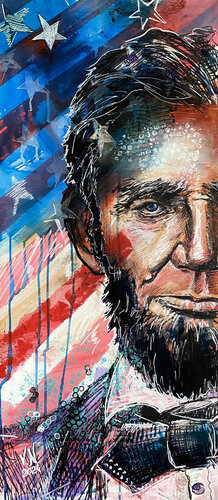 Abraham Lincoln by Volodymyr (Vladimir) Nezdiimynoha (Nezdiymynoga), Painting for Sale on Select