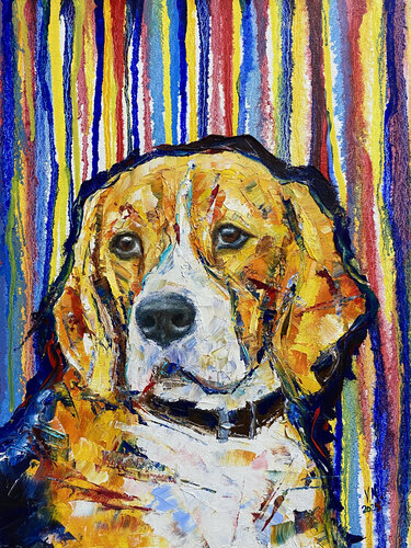 Beagle by Volodymyr (Vladimir) Nezdiimynoha (Nezdiymynoga), Painting for Sale on Select