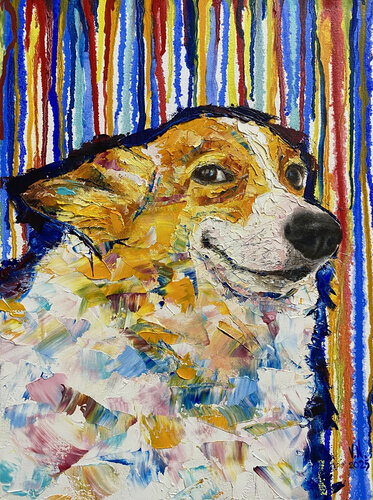 Welsh Corgi by Volodymyr (Vladimir) Nezdiimynoha (Nezdiymynoga), Painting for Sale on Select