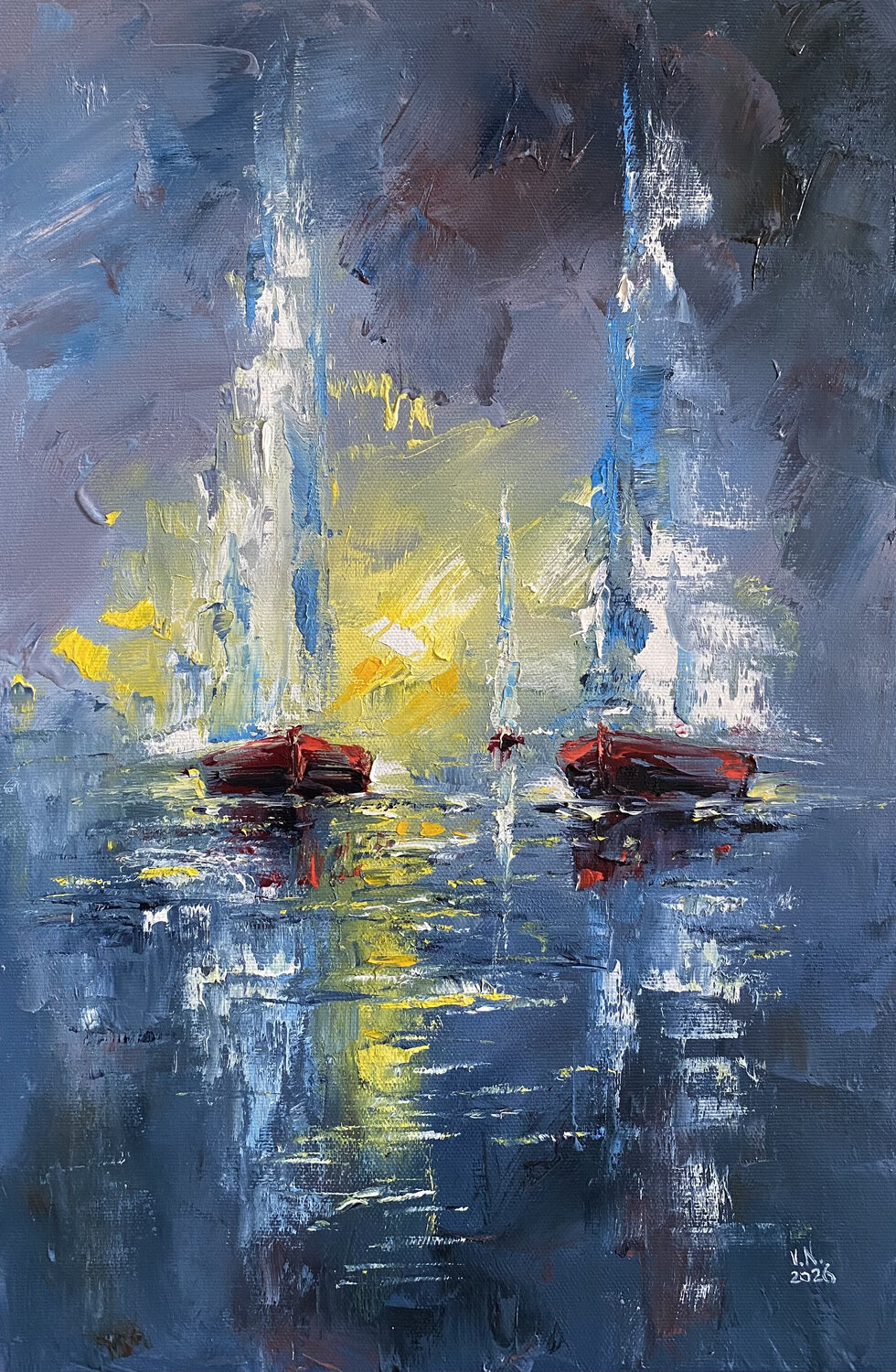 Dawn Volodymyr (Vladimir) Nezdiimynoha (Nezdiymynoga) Original painting for sale