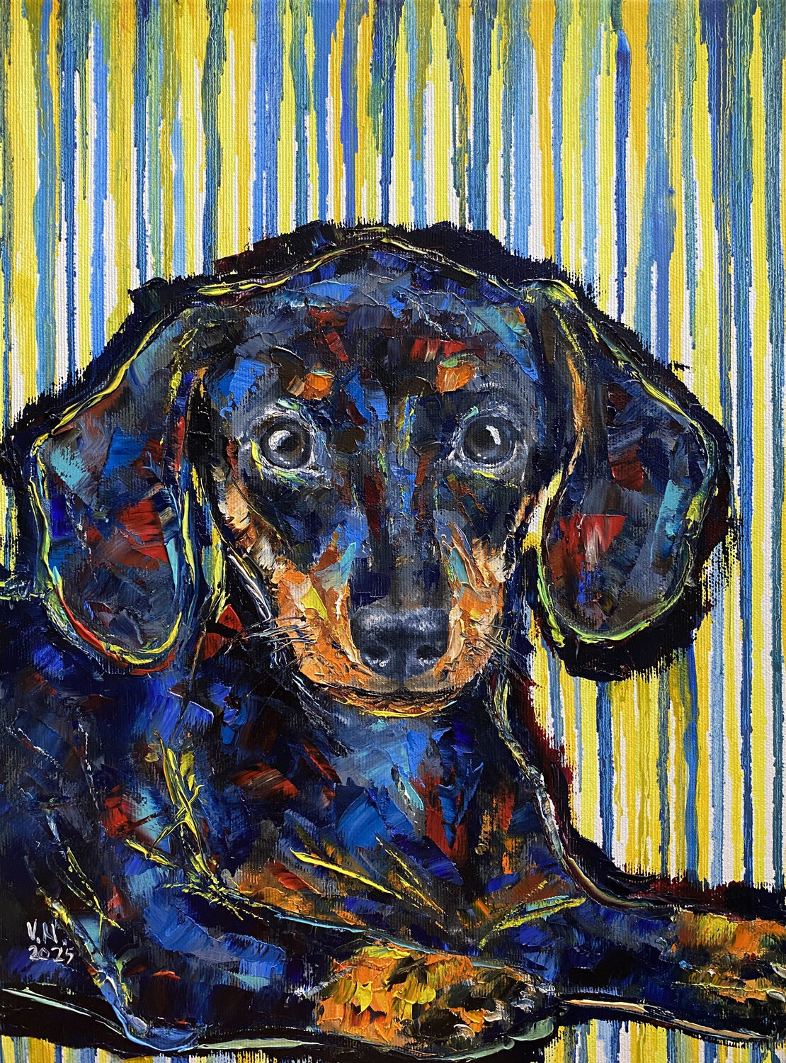 Dachshund Volodymyr (Vladimir) Nezdiimynoha (Nezdiymynoga) Original painting for sale