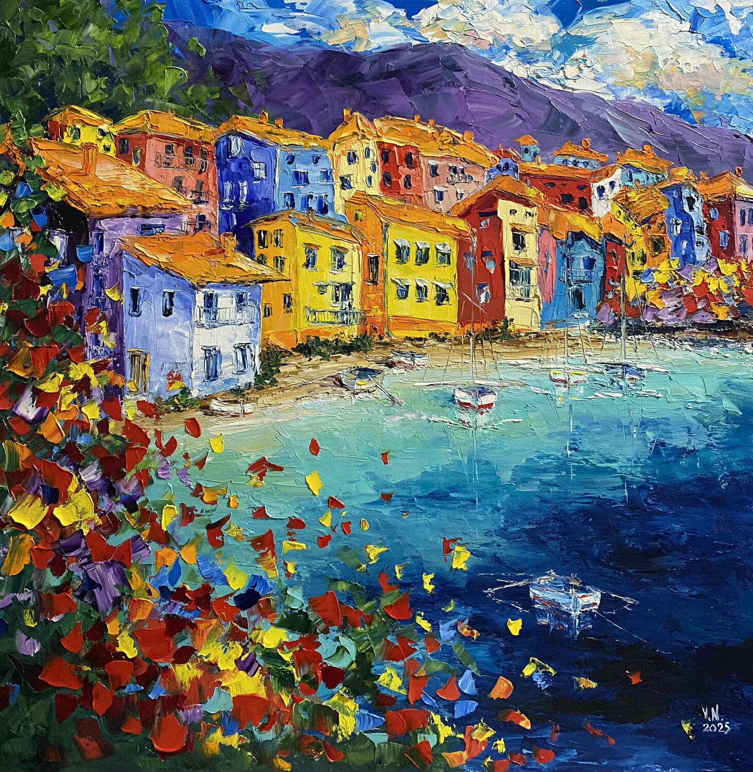 Mediterranean coast Volodymyr (Vladimir) Nezdiimynoha (Nezdiymynoga) Original painting for sale