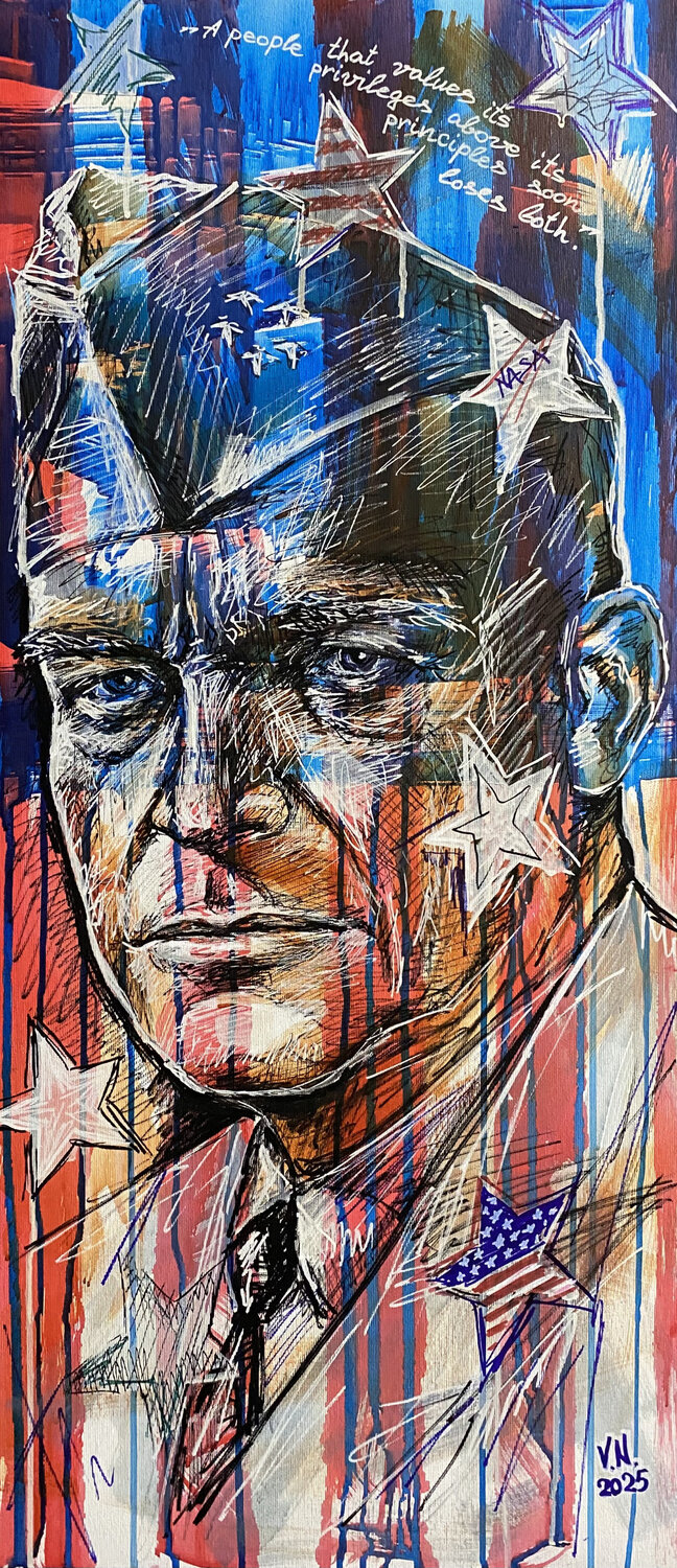 Dwight Eisenhower Volodymyr (Vladimir) Nezdiimynoha (Nezdiymynoga) Original painting for sale