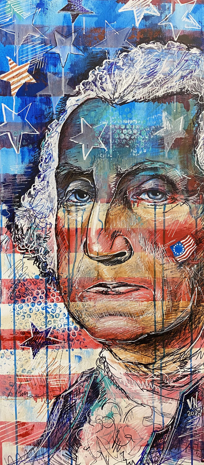 George Washington Volodymyr (Vladimir) Nezdiimynoha (Nezdiymynoga) Original painting for sale