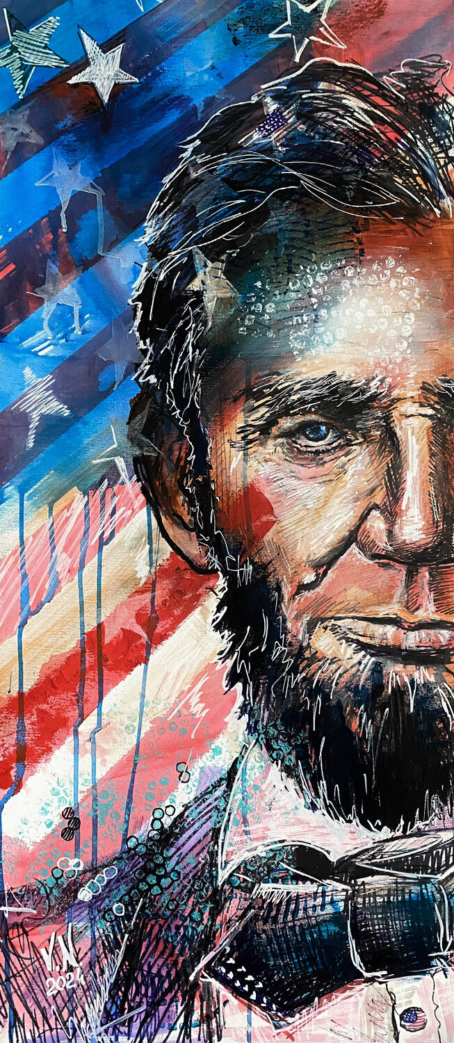 Abraham Lincoln Volodymyr (Vladimir) Nezdiimynoha (Nezdiymynoga) Original painting for sale