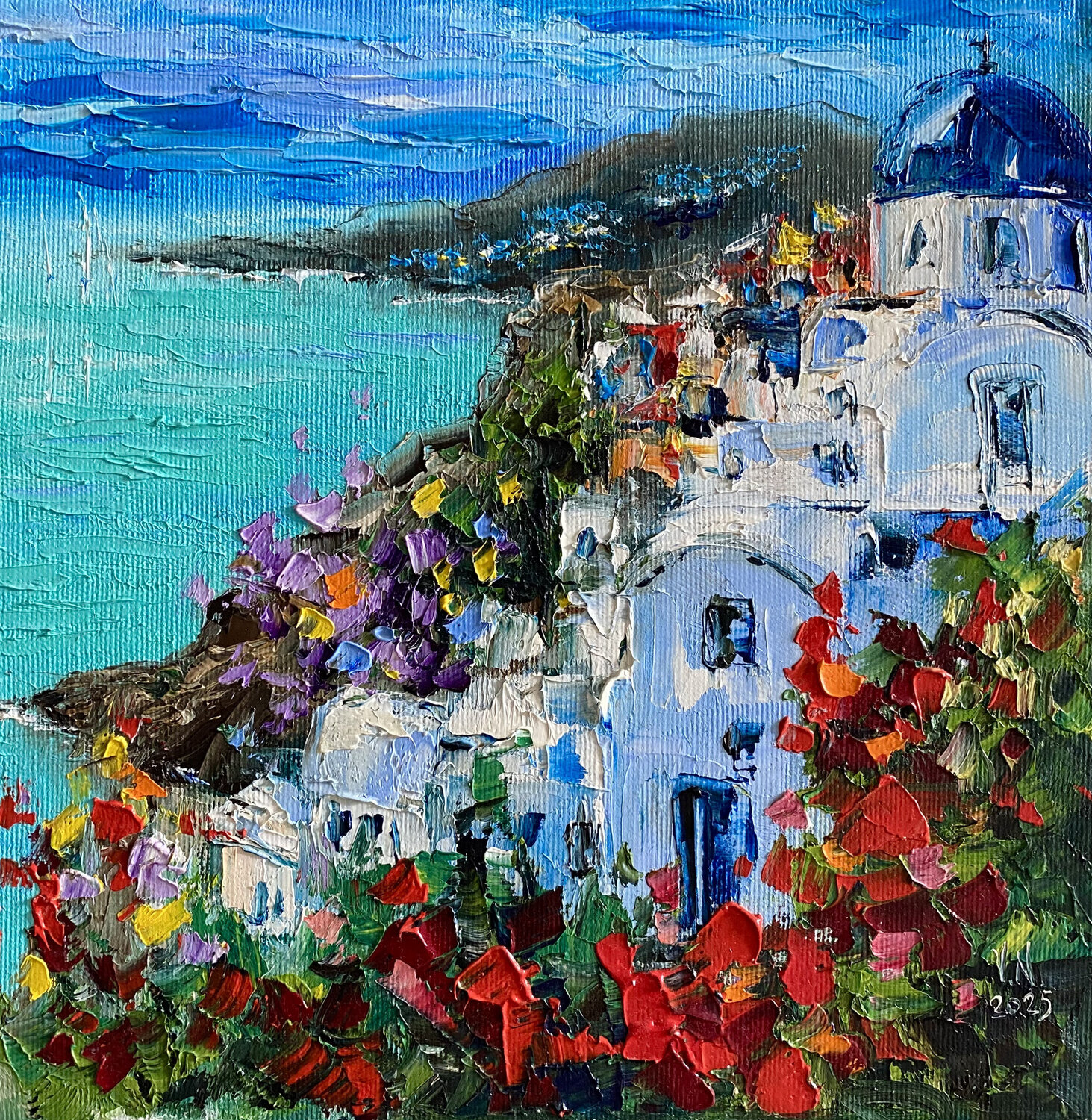 Greek landscape 2 Volodymyr (Vladimir) Nezdiimynoha (Nezdiymynoga) Original painting for sale