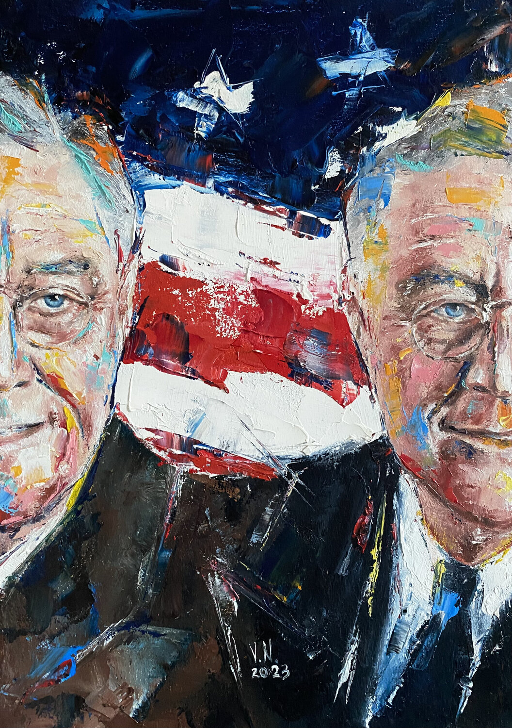 Franklin Roosevelt Volodymyr (Vladimir) Nezdiimynoha (Nezdiymynoga) Original painting for sale
