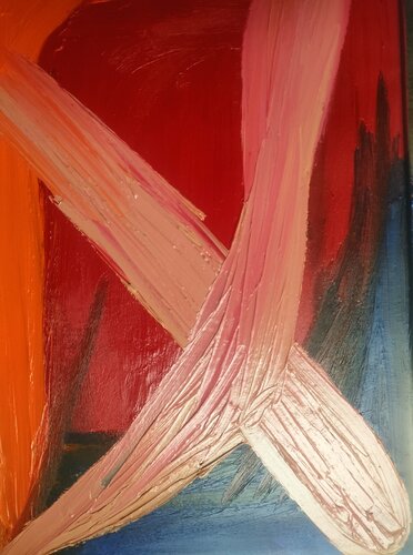 Abstract middle ages mallet by Eduardo Vidal, Painting for Sale on Select