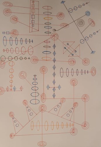 Frecuencia magnética Humana by Eduardo Vidal, Painting for Sale on Select