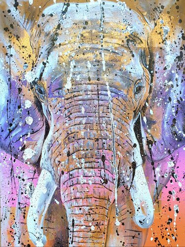 Loxodonta africana by Rosie Tretter, Painting for Sale on Select