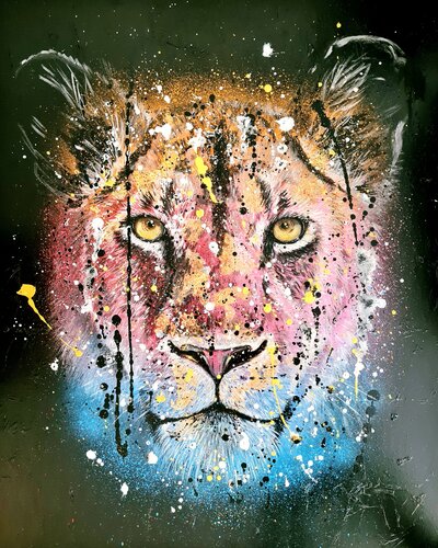 Panthera Leo Lady by Rosie Tretter, Painting for Sale on Select