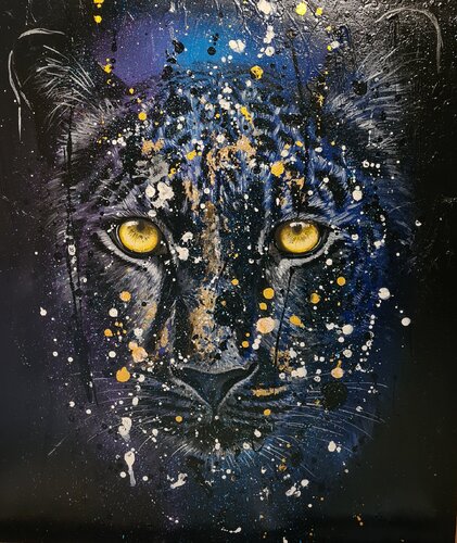 Panthera Pardus Black by Rosie Tretter, Painting for Sale on Select