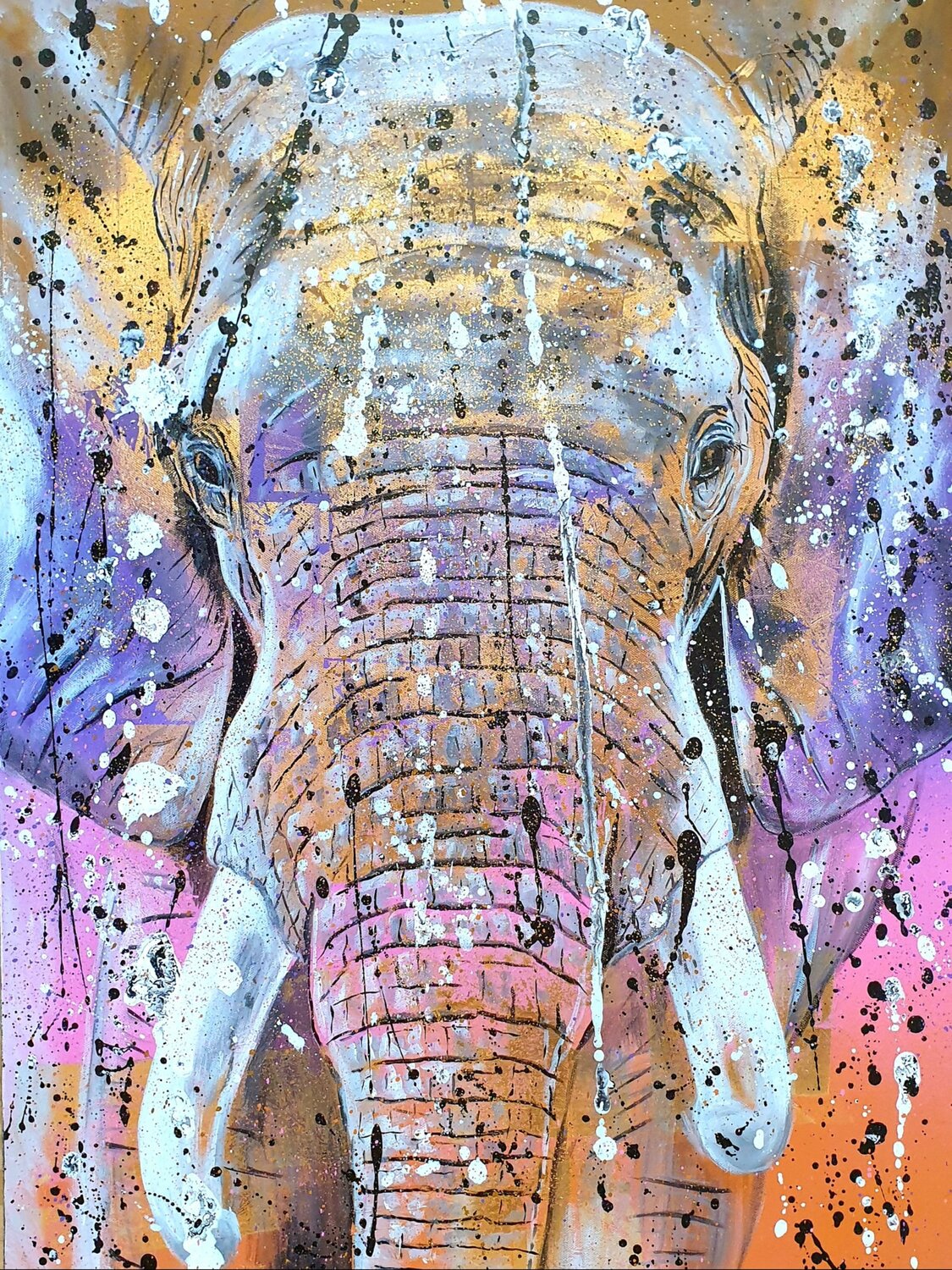 Loxodonta africana Rosie Tretter Original painting for sale