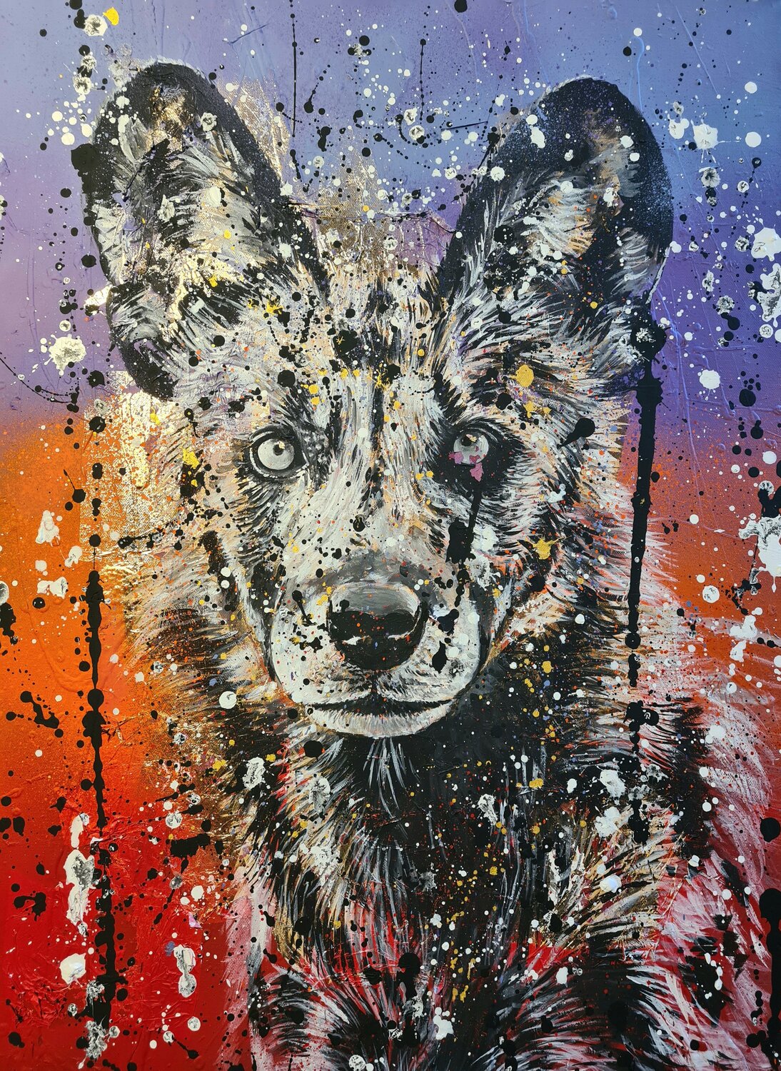 Lycaon Pictus Rosie Tretter Original painting for sale