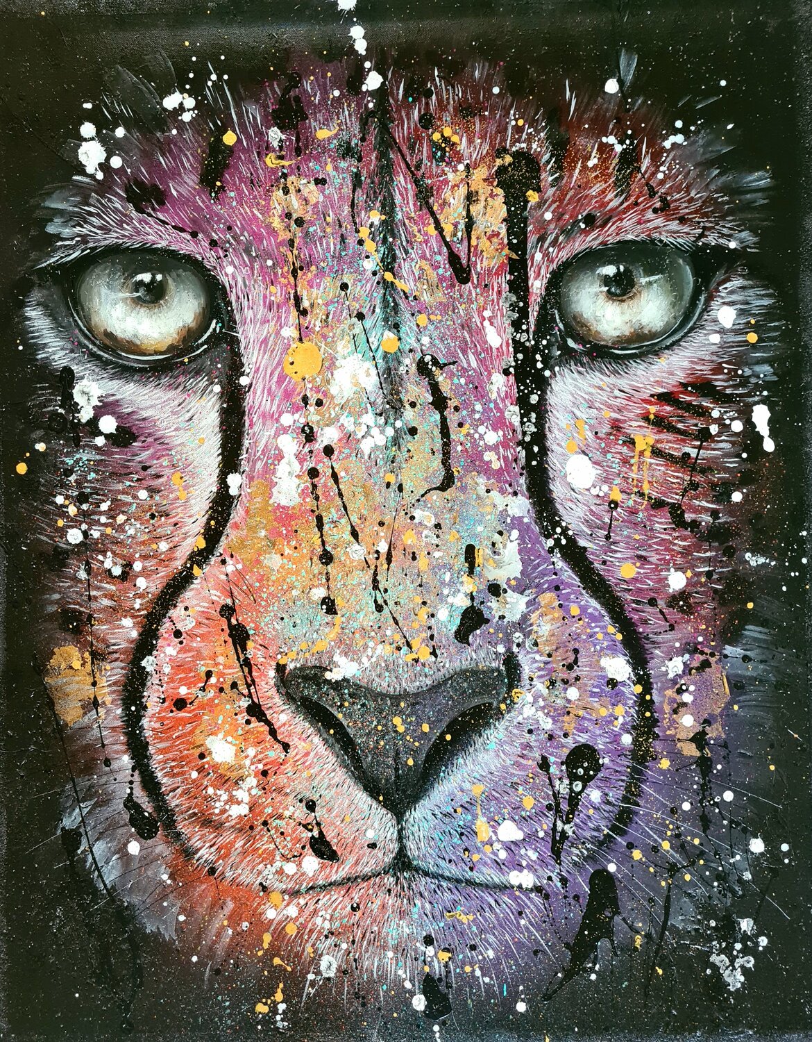 Acinonyx Jubatus no. III Rosie Tretter Original painting for sale