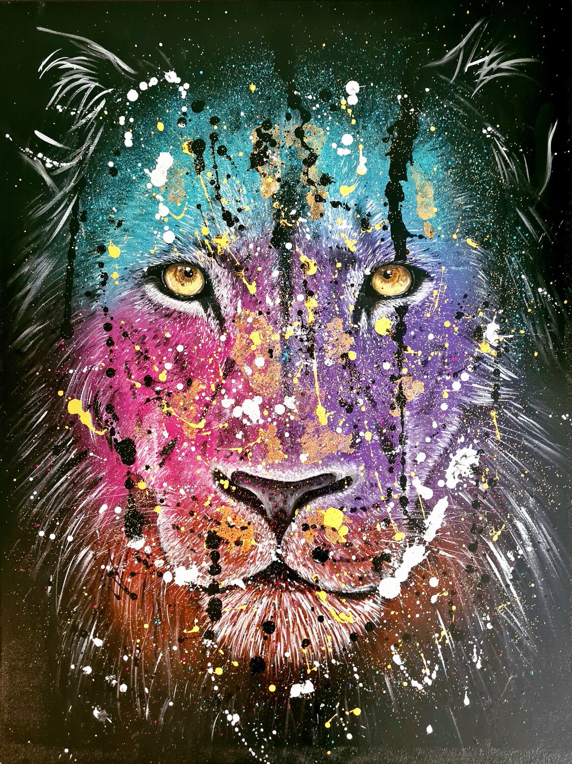 Panthera Leo Rosie Tretter Original painting for sale