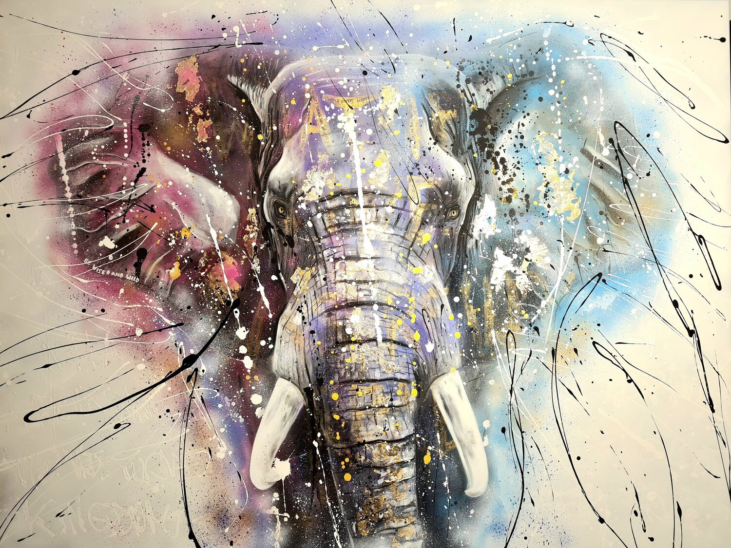 Loxodonta Africana II Rosie Tretter Original painting for sale