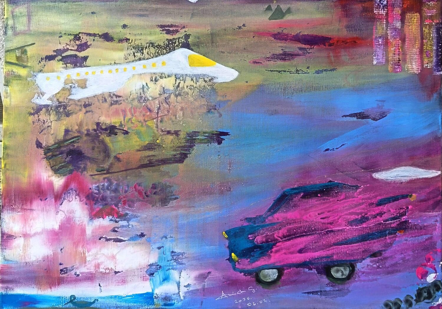 On Its Way Amida G. Original painting for sale