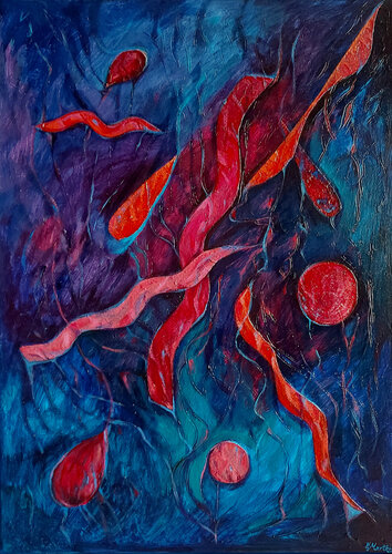 Im Freien Fall by Ewa Martens, Painting for Sale on Select